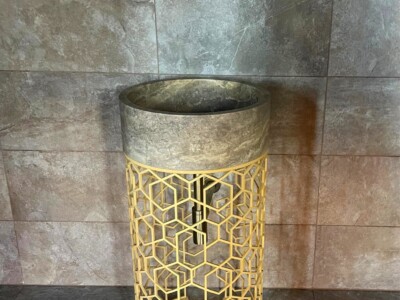 Lavabo decorativo da SPA con base in ferro forgiata